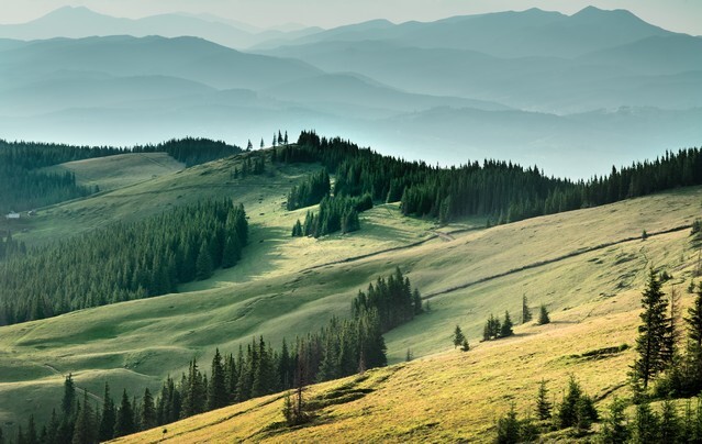 Beautiful landscape of Carpathian Mountains
